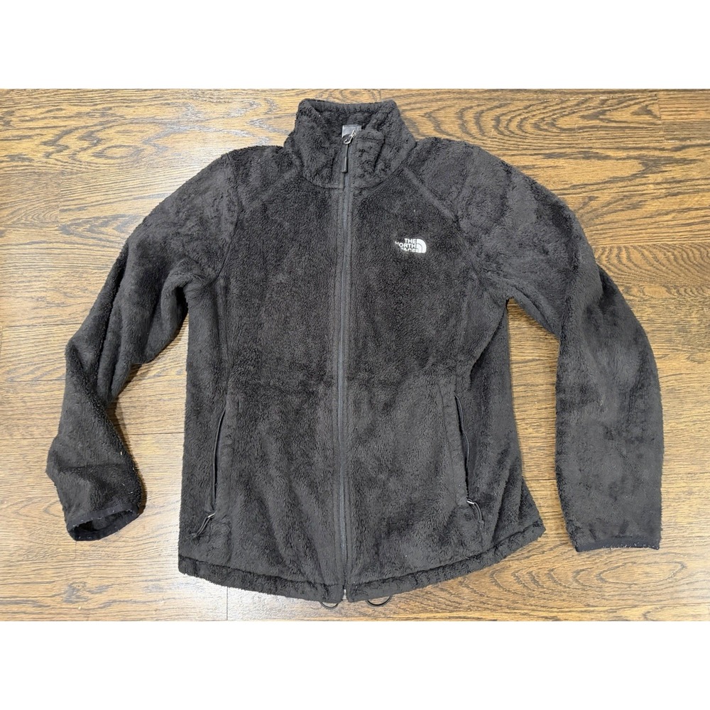 The North Face Teddy Sherpa Thick Fluffy Full Zip Black Fleece Womens Large Fall